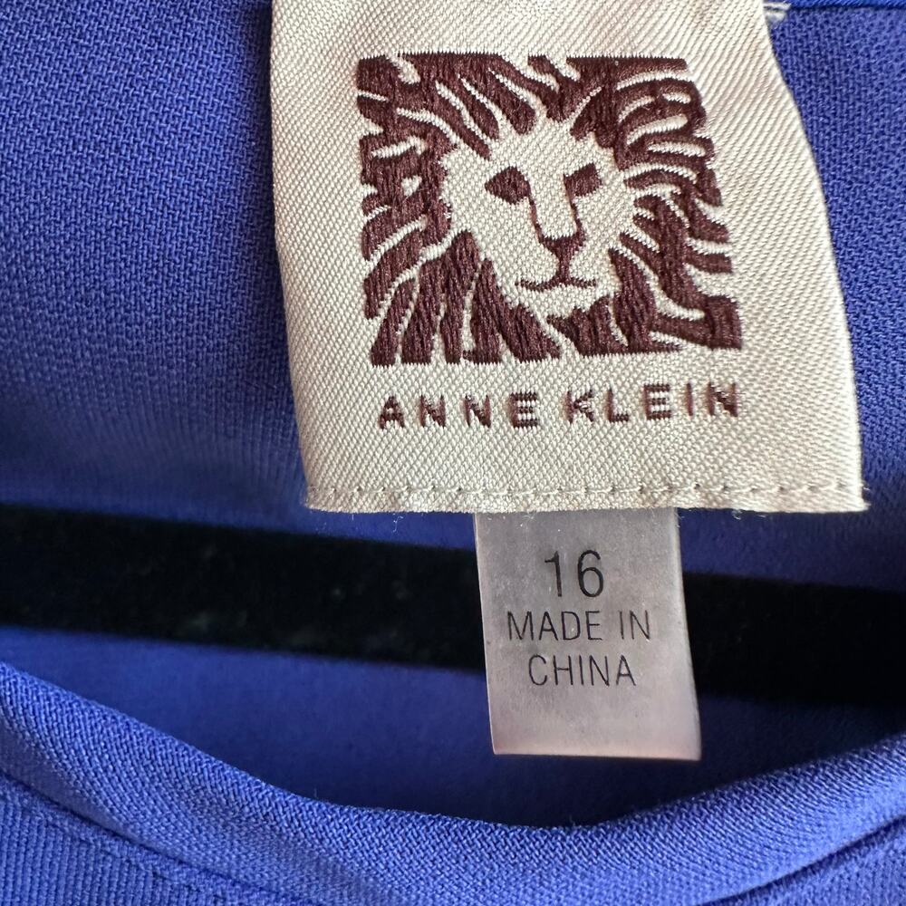 Anne Klein Blue Tank Size 16 - Picture 3 of 3